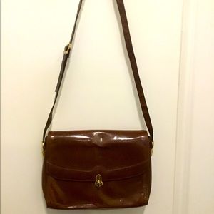 Vintage Luisa Cherry Leather Crossbody Handbag